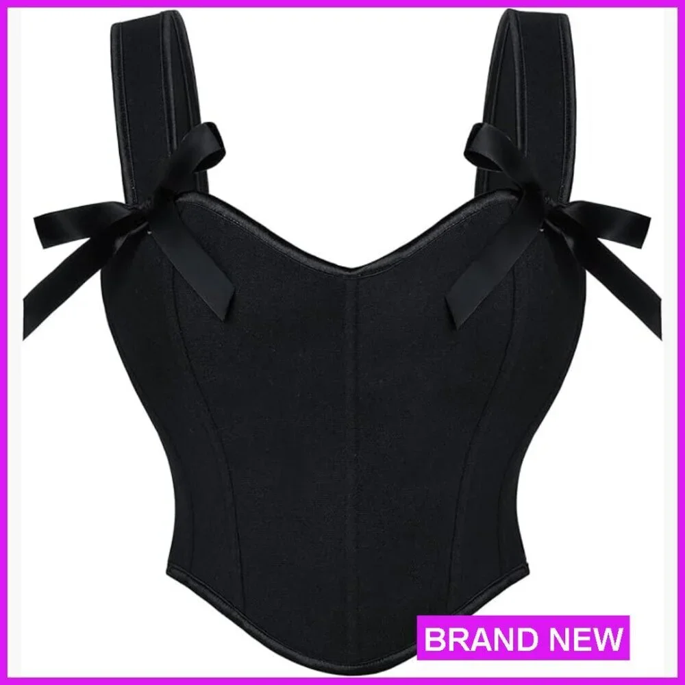 Floral Sweetheart Neckline Corset Top Adjustable Lacing Renaissance Style